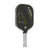 White Background Image: JOOLA Anna Bright Scorpeus CFS 14 with black paddle face, lemon accent font and JOOLA Trinity logo, gray edge guard, gray Feel-Tec Pure Grip